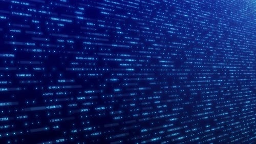 Futuristic Information Technology Background: High-Tech Binary Code Animation