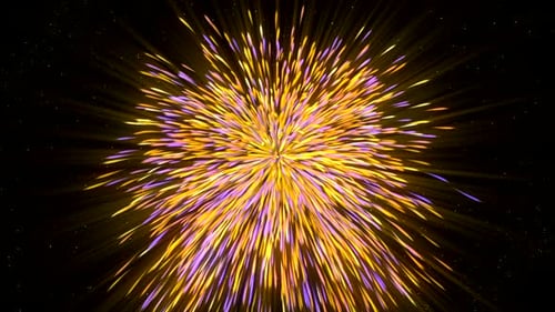 Festive Golden Purple Particle Burst Background Animation
