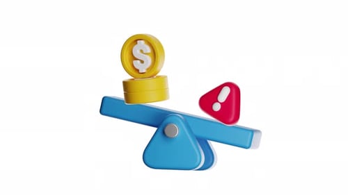 3d Icon Animation Risk Investment