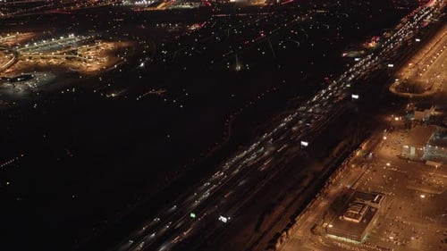 Aviation Industry Air Travel Business Scene of Airplanes Landing at Airport