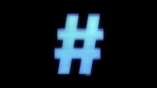 Digitaler verzerrter Hashtag