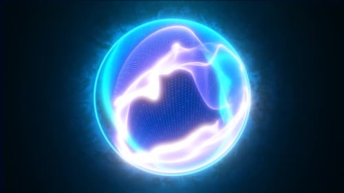 Abstract Glowing Energy Sphere Loop Animation
