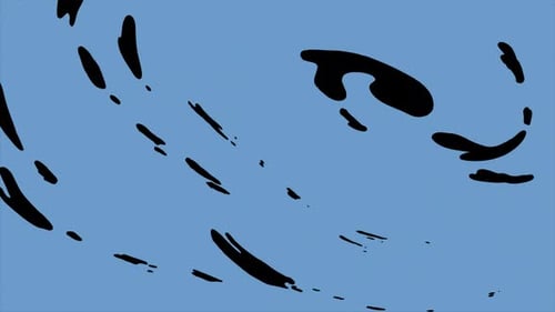 Vídeo de design de espiral azul preto abstrato