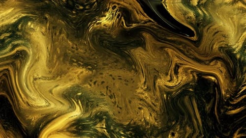 Abstract Golden Fluid Swirls Motion Background