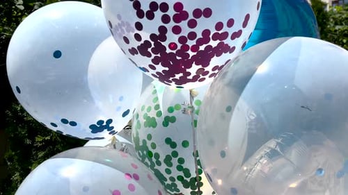 Festive Confetti Balloons for Birthday Celebration