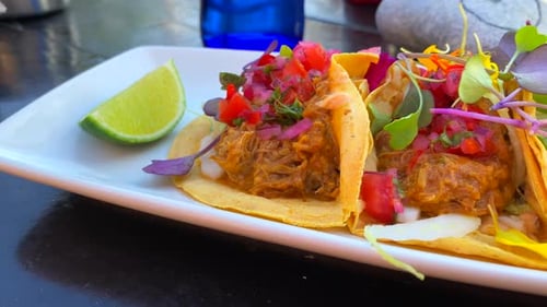 Close-Up of Fresh Tacos on Plate