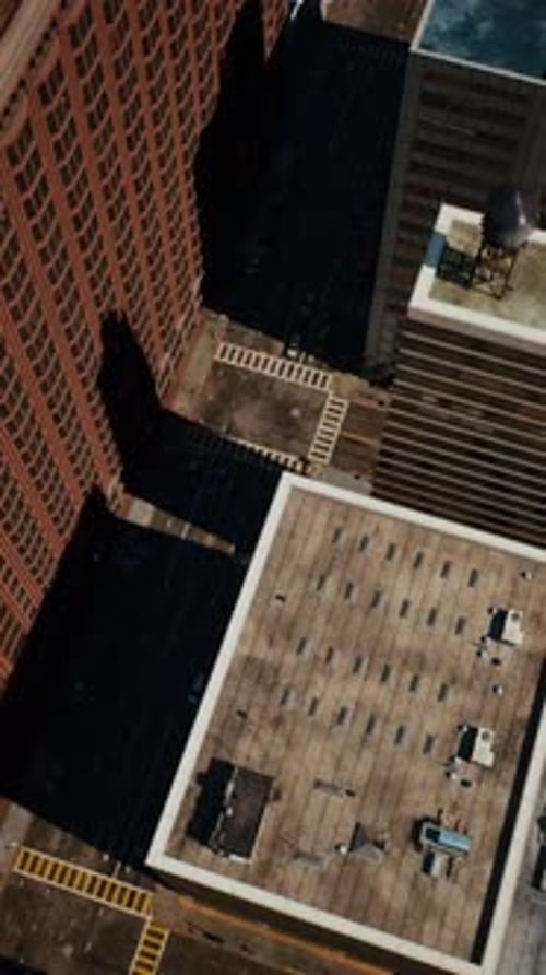 An Aerial View of a Busy City Parking Lot