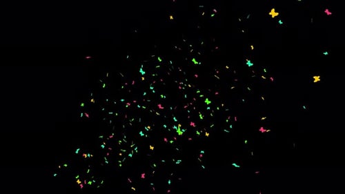 Colorful Flat Design Confetti Burst Animated Overlay
