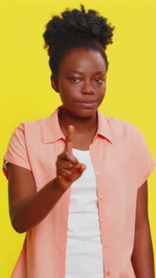 Displeased Upset Woman Reacting to Unpleasant Awful Idea Dissatisfied Shake Head No Dislike Proposal