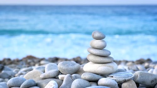 Zen Balanced Stones Stack
