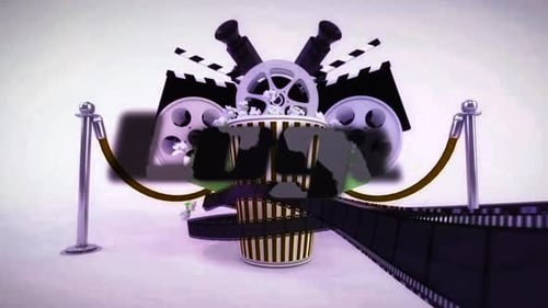 Red Carpet Cinema Logo Reveal with Popcorn and Film Reels