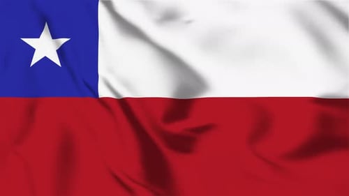 Realistic Waving Flag of Chile