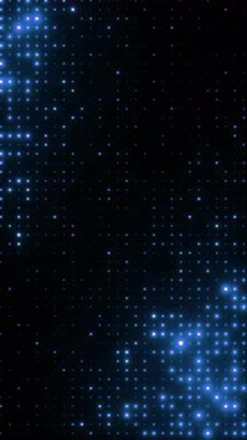 Digital Blue Glowing Grid Dot Pattern