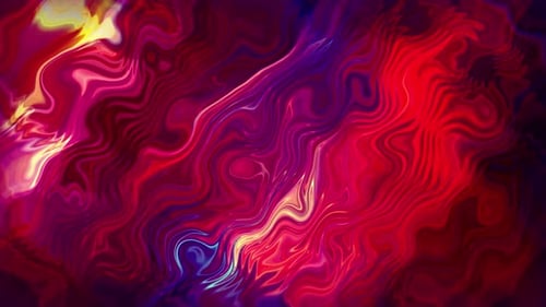 Abstract Liquid Waves Flowing in Vibrant Red and Purple Hues