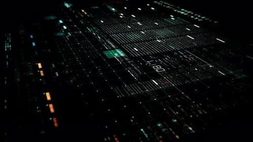 Futuristic Digital Data Stream Grid Background