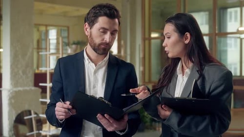Multinational Business Partners Discussion Documents Strategy Korean Female Manager Caucasian Male