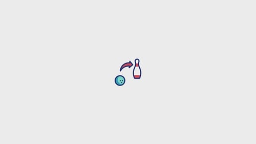 Animiertes Bowling-Symbol