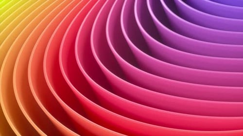 Animation of Rows and Rows of Colorful Stripes in A