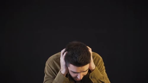 The man with schizophrenia is going crazy.