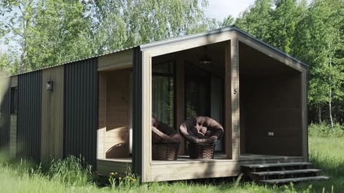 Stylish Tiny House in a Rural Meadow