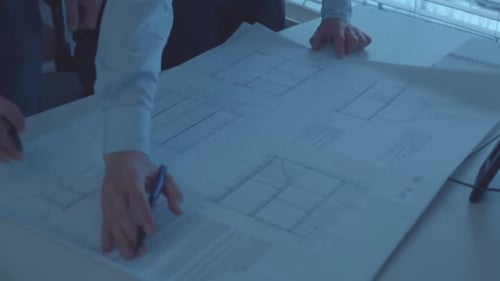 Engaging in Collaborative Planning Using Architectural Blueprints in the Modern Office Space