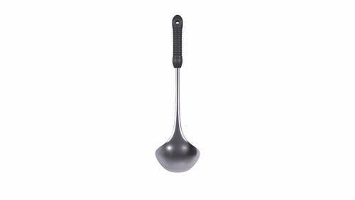 Ladle 3d kitchen tool object rotating loop