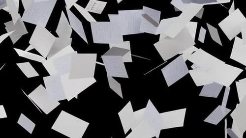 Falling Papers Transition Overlay