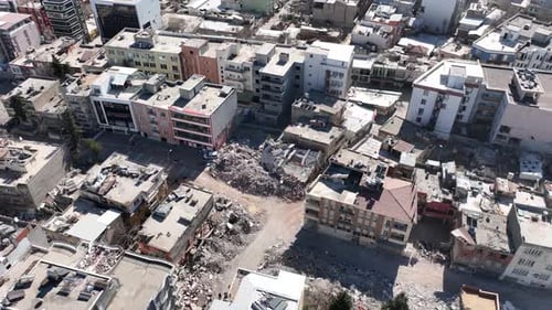 Adiyaman City Earthquake Aerial View