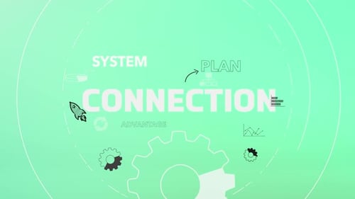 Infographic Multiple Titles With Icons Animation Information Connection