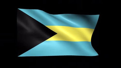 Waving Flag of The Bahamas Seamless Loop Animation