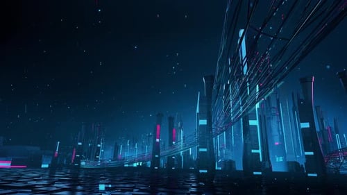 Futuristic Cyberspace Technology Digital World Titles