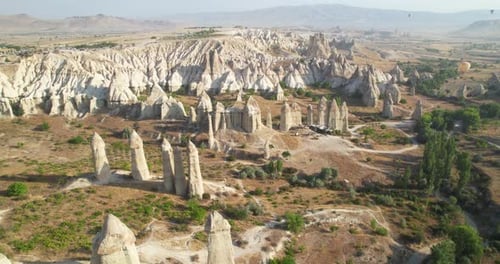 Valley of Love in Cappadocia Turkey Aerial View