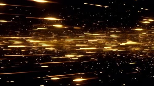 Abstract Golden Particle Speed Lines Background
