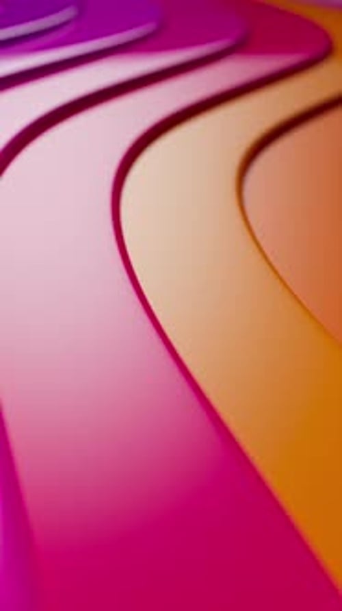 Smooth, colorful geometric waves flowing horizontally in a seamless loop.