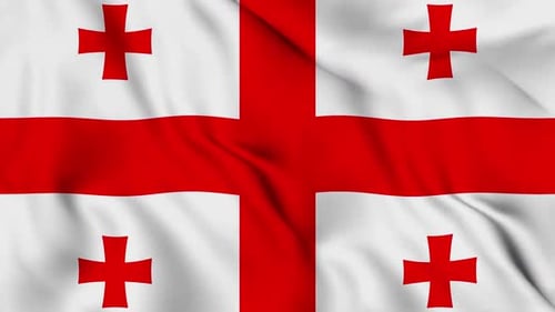 Waving Flag of Georgia Loopable Animation