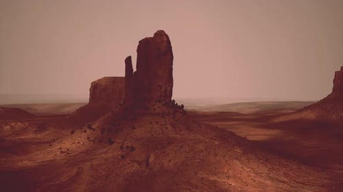 Monument Valley Tribal Park in Fog