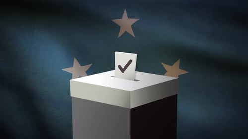 Stimmabgabe in die Wahlurne bei den Wahlen in den Föderierten Staaten von Mikronesien