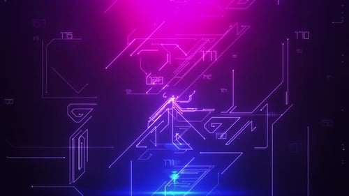 Hintergrundschleife zur abstrakten digitalen Datennetztechnologie