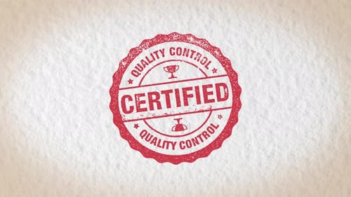 Hand Stamping Certified Quality Control Red Rubber Stamp