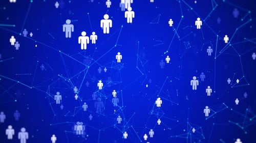 Man Symbol Plexus Technology Background Loop