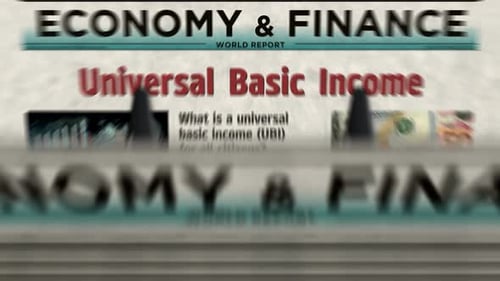 Animated Newspaper Headline for Economy and Finance Report