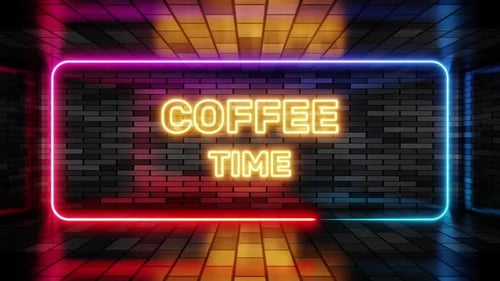 Dynamic Neon Message Reveal with Glowing Rectangle Frame