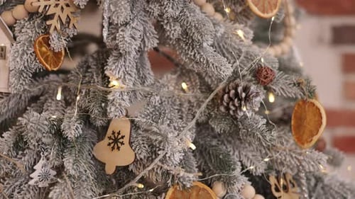 Decorated Christmas Tree with Festive Ornaments