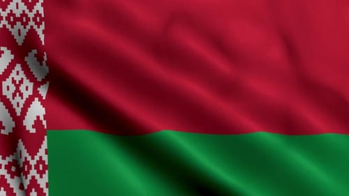 Realistic Waving Flag of Belarus Seamless Loop
