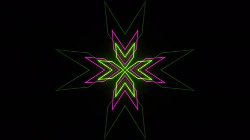 Pink And Green Neon Arrows Rotated Background Vj Loop In 4K