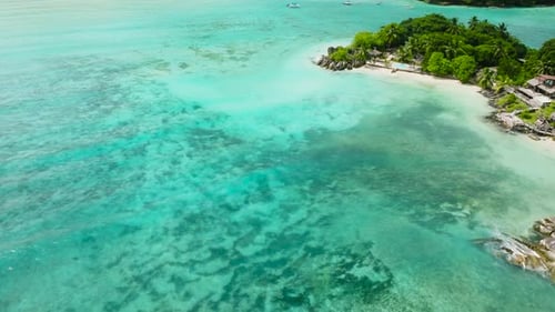 Crystal Clear Waters Revealing Underwater Landscape Seychelles Mahe