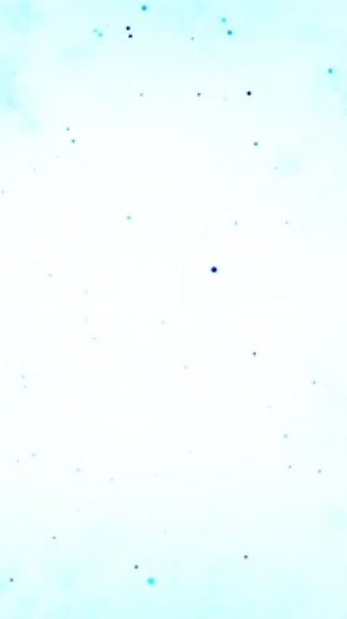 Abstract white background with dark blue flying particles Vertical video