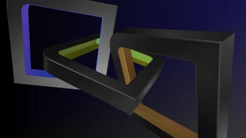 Animated 3D Abstract Geometric Shapes Background