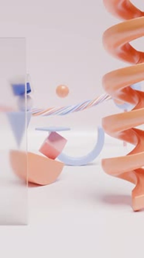 Physics 3D loop shapes animation