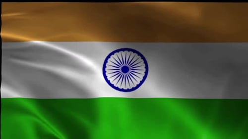 Realistic Waving India National Flag Loop Background